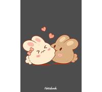 Cute & Kawaii Bunny Kisses Brown Notebook: College Ruled Lined Blank Notebook Journal Notepad 6x9 120 Pages