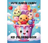 Cute Kawaii Candy Coloring fun: 50+ pictures of Cute Kawaii Candies, fun for the hole family and think black lining for kids.