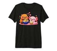 Cute Kawaii Capybara Ramen Axolotl Boba Kids Boys Girls Camiseta Premium
