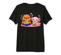 Cute Kawaii Capybara Ramen Axolotl Boba Kids Boys Girls Camiseta Premium