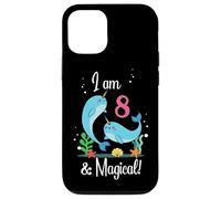 Cute Kawaii Cartoon Girls I Am 8 & Magical Narwhal Birthday Carcasa para iPhone 12/12 Pro
