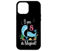 Cute Kawaii Cartoon Girls I Am 8 & Magical Narwhal Birthday Carcasa para iPhone 12 Pro Max