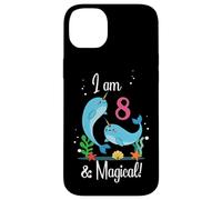 Cute Kawaii Cartoon Girls I Am 8 & Magical Narwhal Birthday Carcasa para iPhone 14 Plus