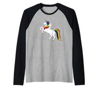 Cute Kawaii Cartoon Womens Girls Kids Unicorn Bunny Lover Camiseta Manga Raglan