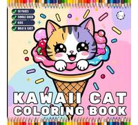 Cute Kawaii Cat Coloring Book for Kids Boys Girls Teens Youth Kawaii Kitten Coloring Sheets for Children Cat Kitten Kitty Lover Coloring Activity ... Book Stress Relief Relaxation Coloring Book