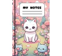 Cute Kawaii Cat Lined Notebook - Perfect for Anime Lovers, Kids Journaling, School Notes and Stationery Collectors: Ideal for Back-to-School, Daily ... Adorable Cat Design | Pink Aesthetic Journal