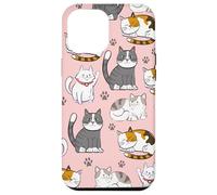 Cute Kawaii Cat Lovers Pattern Kitten Mom Carcasa para iPhone 12 Pro MAX
