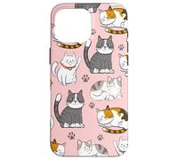 Cute Kawaii Cat Lovers Pattern Kitten Mom Carcasa para iPhone 16 Pro MAX