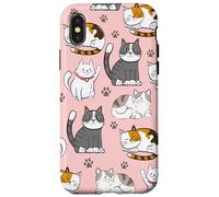 Cute Kawaii Cat Lovers Pattern Kitten Mom Carcasa para iPhone X/XS