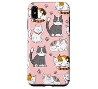 Cute Kawaii Cat Lovers Pattern Kitten Mom Carcasa para iPhone XS MAX