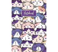 Cute Kawaii Cat Pattern Notebook: 6x9 in / 120 pages / Matte Finish / for Adults, Teens and Kids / for Boys and Girls