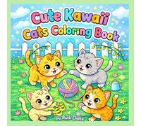 Cute Kawaii Cats Coloring Bo