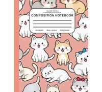 Cute Kawaii Cats Composition Notebook: Aesthetic look for girls, 120 pages, wide-ruled, perfect for classrooms for kids, teens and college students.