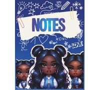 Cute Kawaii Chibi Girl Notebook | Blue Varsity Jacket Aesthetic Notes Journal for Girls & Teens | 8.5x11 Lined Pages for School, Writing & Creative ... lined pages for school notes and journaling