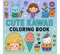 Cute Kawaii Coloring Book for Kids: Adorable Chibi Animals, Food & Characters | Fun & Easy Designs for Girls, Boys & Tweens | Single-Sided Pages | 8.5 x 8.5 in | 60 Pages