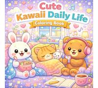 Cute Kawaii Daily Life coloring book for kids: Adorable Everyday Moments with Cute Characters | Bold & Easy Coloring Pages for Kids Ages 3-8