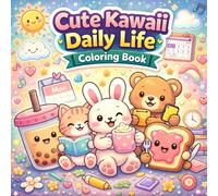 Cute Kawaii Daily Life coloring book for kids: Adorable Everyday Moments with Cute Characters | Bold & Easy Coloring Pages for Kids Ages 3-8