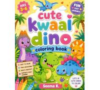 Cute Kawaii Dino Coloring Book for Kids Ages 3-6: Fun and Easy Dinosaur Coloring Pages for Toddlers & Preschoolers | Adorable Kawaii Dinosaurs with Big Simple Designs for Boys & Girls