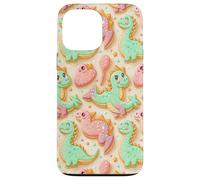 Cute Kawaii Dino T Rex Cookie Dinosaur Pattern for Kids Carcasa para iPhone 13 Pro MAX