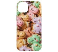 Cute Kawaii Dino T Rex Cookie Dinosaur Pattern for Kids Carcasa para iPhone 14 Plus