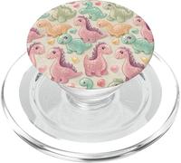 Cute Kawaii Dino T Rex Cookie Dinosaur Pattern for Kids PopSockets PopGrip para MagSafe