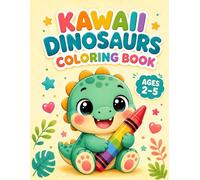 Cute Kawaii Dinosaurs Coloring Book for Kids Ages 2-5: Cute and Easy Dinosaur Coloring Pages for Toddlers and Preschool Kids with Fun Kawaii Dinosaurs