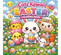 Cute Kawaii Easter Coloring Book: Bold & Easy Coloring Book for Kids and Adults | 40 Cute & Simple Designs for Relaxation, Spring & Easter Fun | Single Pages 8.5" x 8.5"