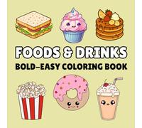 Cute Kawaii Food Coloring Book for Kids: Fun, Smiling Food Characters to Color for Children Ages 4-8