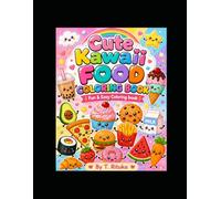 Cute kawaii food colouring book