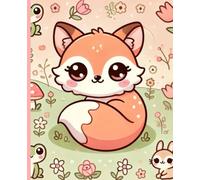 Cute Kawaii Fox Composition Notebook - Wide Ruled - 100 Pages - 7.5" x 9.25" - Adorable Woodland Animal School Supplies for Kids, Teens, Girls, Boys - Journal, Notes, Homework