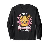 Cute Kawaii French Fries Cartoon Food Lover Anime Style Manga Larga