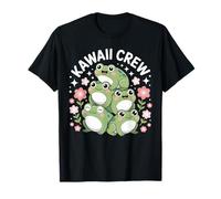 Cute Kawaii Frog Crew Pile Adorable Friends Cartoon Kids Camiseta