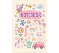 Cute Kawaii Grid Notebook - 32 Pages | Adorable Unicorn, Dino, Cat & Rainbow Cover