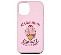 Cute Kawaii Ice Cream Juego de palabras Cone-quer Your Heart Girls Summer Carcasa para iPhone 12/12 Pro