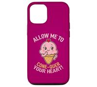 Cute Kawaii Ice Cream Juego de palabras Cone-quer Your Heart Girls Summer Carcasa para iPhone 12/12 Pro
