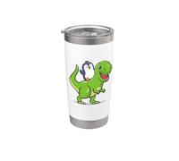 Cute Kawaii Kids Boys Girls Dino Dinosaur Penguin Lover Vaso térmico de acero inoxidable de doble pared