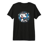 Cute Kawaii Kids Boys Girls Music Siberian Husky Dog Lover Camiseta Premium