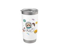 Cute Kawaii Kids Girls Boys Astronaut Space Ferret Pet Lover Vaso térmico de acero inoxidable de doble pared