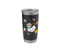 Cute Kawaii Kids Girls Boys Astronaut Space Ferret Pet Lover Vaso térmico de acero inoxidable de doble pared