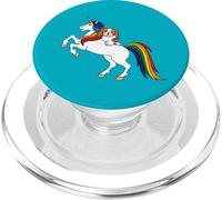 Cute Kawaii Kids Womens Girls Rainbow Unicorn Cavalier Mom PopSockets PopGrip para MagSafe