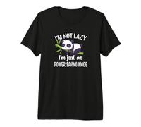 Cute Kawaii Kids Womens Napping Not Lazy Power Saving Panda Camiseta Premium