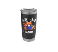 Cute Kawaii Kids Womens Reading Books Well Red Panda Lover Vaso térmico de acero inoxidable de doble pared
