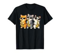Cute Kawaii Kitten Saxophone Trio Music Lovers Camiseta