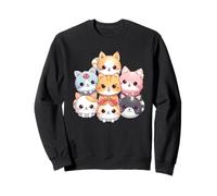 Cute Kawaii Kittens Pile Chibi Anime Multiple Cat Lover Sudadera