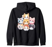 Cute Kawaii Kittens Pile Chibi Anime Multiple Cat Lover Sudadera con Capucha