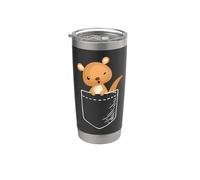 Cute Kawaii Mens Womens Kids Aussie Pocket Kangaroo Lover Vaso térmico de acero inoxidable de doble pared