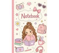 Cute Kawaii Notebook for Girls: Lined Journal | 192 Pages | 6 x 9 Inches | Soft Pink School Notebook| cute composition book for girls