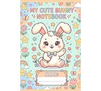 Cute Kawaii Pastel Notebook for Kids: Primary Composition Book with Stars, Flowers and Rainbows | Cute School Supplies for Girls | 110 Lined Pages, 6 x 9 in, Aesthetic Soft Matte Cover