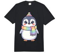 Cute Kawaii Penguin Rainbow Beanie Scarf Winter Comfort Colors Adult Heavyweight T-Shirt