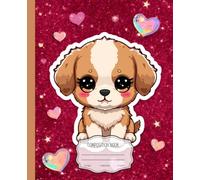 Cute Kawaii Puppy Composition Book: College Ruled Notebook for School, Journaling, Writing and Notes | 110 Lined Pages | 7.5" x 9.25"